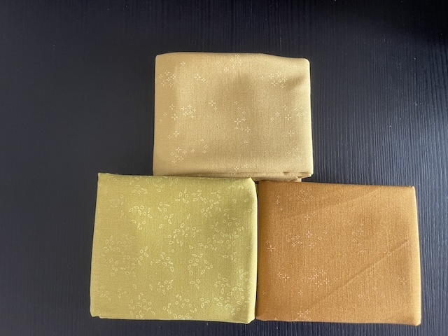 Nature Study patchworkstof - 3 stk/FQ Okkergule