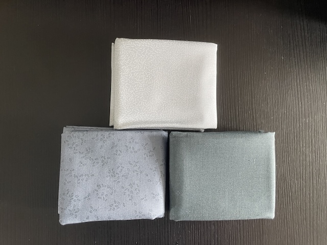 Nature Study patchworkstof - 3 stk/FQ Støvet blå