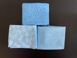 Hopscotch patchworkstof - 3 stk/FQ Lyseblå