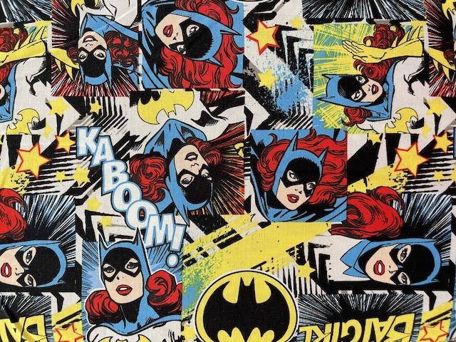 Batgirl på patchworkstof