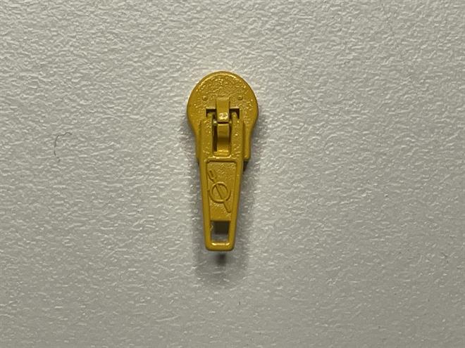 Gul skyder/glider/zipper til 4 mm endeløse lynlåse – perfekt til dine kreative projekter