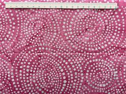 Batik Patchworkstof med Cirkler - Pink