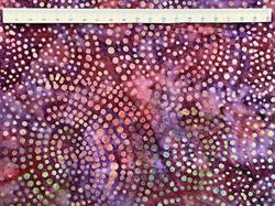 Batik Patchworkstof med Cirkler - Pink lilla