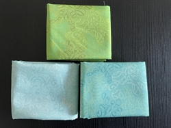 Nature elements patchworkstof - 3 stk/FQ Grøn-turkis