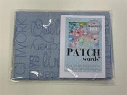 Patch Words - Hørstof med patchwork ord