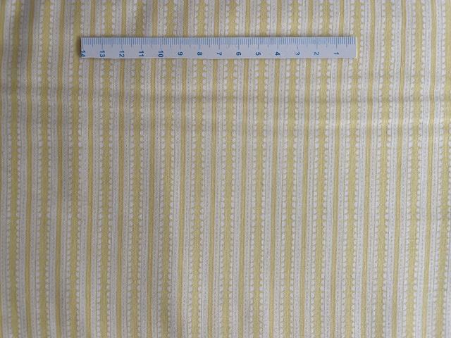 Sart gul stribet patchworkstof