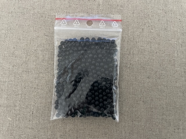 Sort voksperler 4 mm