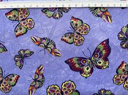 Pansy Prose patchworkstof - Store sommerfugle