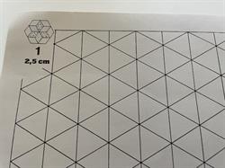Patchwork karton med trekanter med sidemål på 2,5 cm - små
