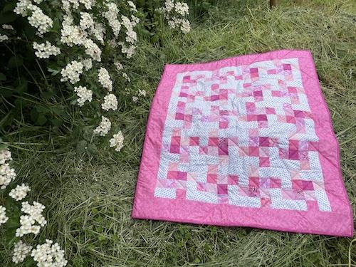 2 firkanter + en aflang til babytæppe - Ry tæppet