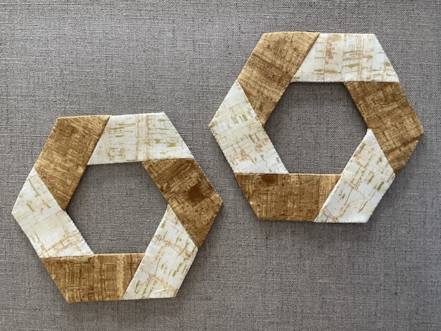 Krans med 1/2 seks kanter - håndsyet