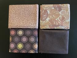 Wild side patchworkstof - 4 stk/FQ Rødlige