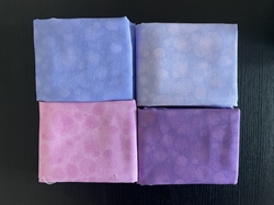 Watermark patchworkstof lilla - 4 stk/FQ 