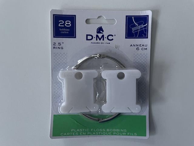 Metal ring og 28 Plast vindsler til DMC til Broderigarn 