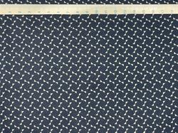 Blå og røde patchworkstof - Blå trekanter