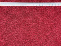 Røde patchworkstof - Buet streg mønster