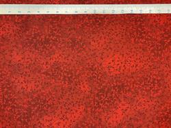 Rød patchworkstof - gren mønster