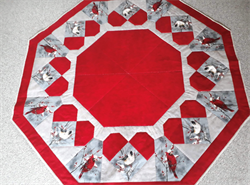 Mie Dug/Juletræstæppe 8 hjerter mønster