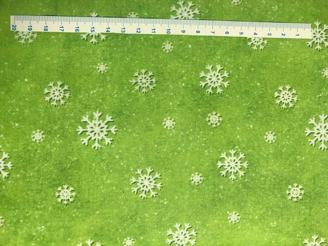 Nisser på Patchworkstof - Grøn