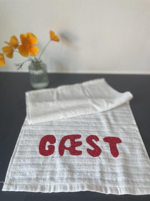 Sy navn på gæste håndklæder - super nemt DIY - trin for trin.