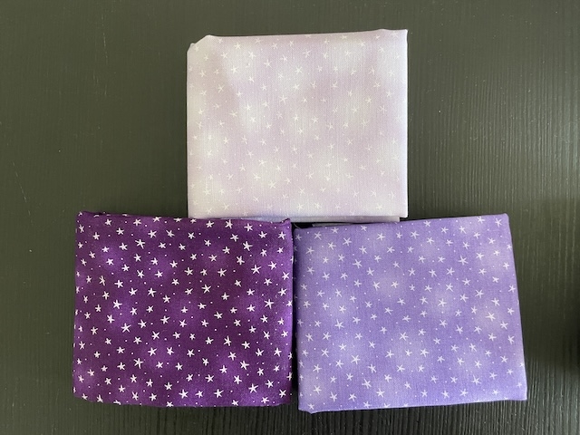 Starlet patchworkstof 3 stk/FQ  - Lilla
