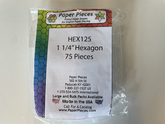 1 1/4" Hexagon - færdig standset pap skabeloner 75 stk