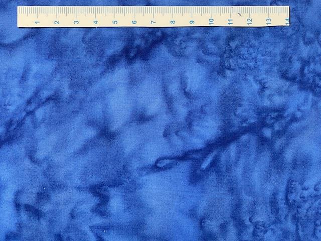 Batik Patchworkstof Meleret Coboltblå