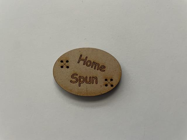 "Home spun" 1 stk træ mærker/ label