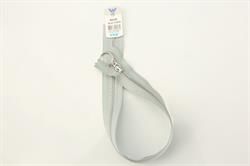 Ikke delbar metal 4mm lynlås 35 cm fra YKK - Lys grå