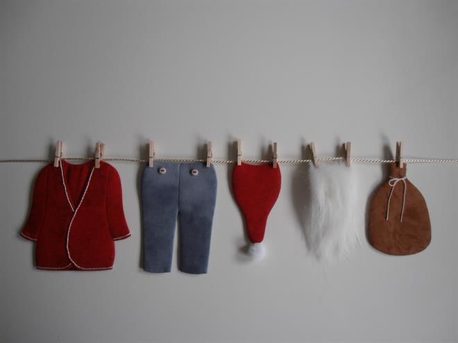 julemandens vasketøj – hyggeligt mønster med papskabeloner fra houhou design