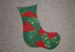 Julesok med lomme mønster