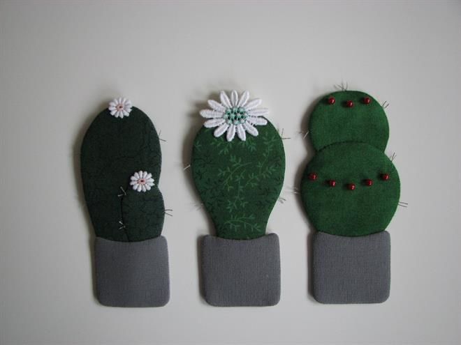 3 grønne kaktusser G H F kaktus mønster - skab kreative og grønne kaktusdekorationer