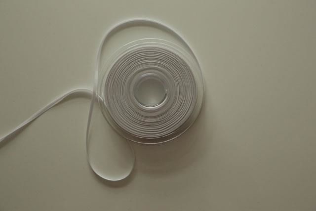 Luksus hvid Satin bånd 3 mm - pris pr meter