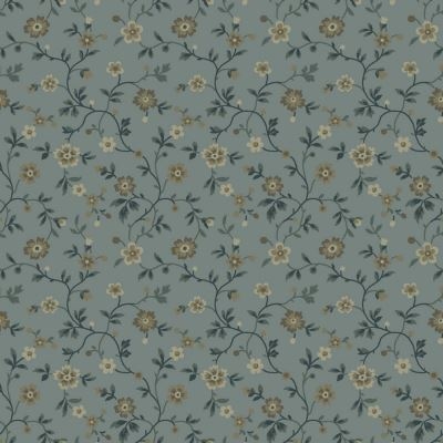 Dark and Stormy patchworkstof blå blomster