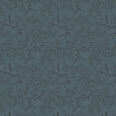 Dark and Stormy patchworkstof Blå grene