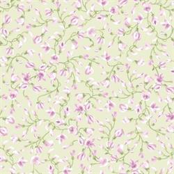 Sugar Lilac patchworkstof - Blomst grøn