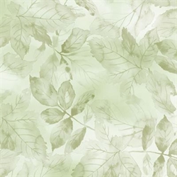 Rustle patchworkstof - Grøn bund