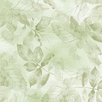 Rustle patchworkstof - Grøn bund