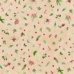 Winter Wreaths patchworkstof - Lys mini