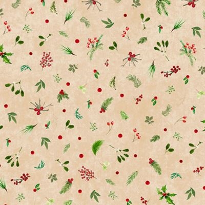 Winter Wreaths patchworkstof - Lys mini