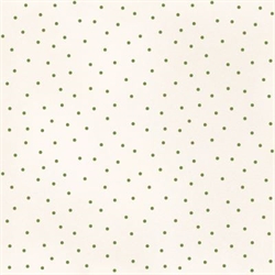 Beautiful Basics patchworkstof Hvid med grønne prikker 110 cm bred