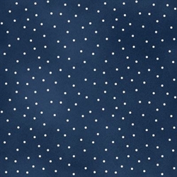 Beautiful Basics patchworkstof Blå med hvide prikker 110 cm bred