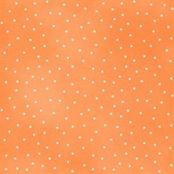 Beautiful Basics patchworkstof Orange med hvide prikker 110 cm bred