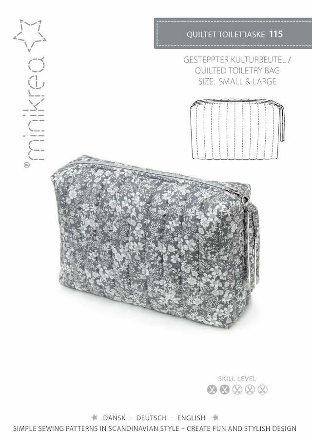 Quiltet Toilettaske MiniKrea mønster 115
