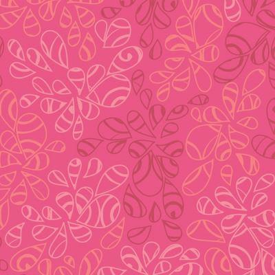 Nature elements patchworkstof - Hot pink