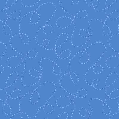 One Switch, Two Stitch patchworkstof - Mellem blå