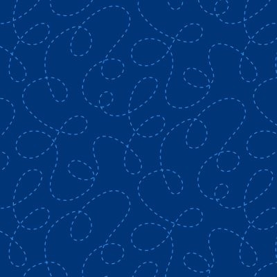 One Switch, Two Stitch patchworkstof - Mørkeblå