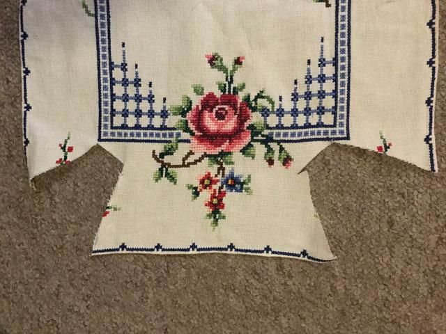 Patchwork og broderi i sød engle