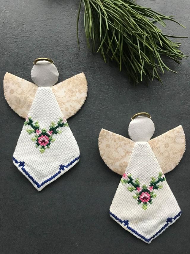 Patchwork og broderi i sød engle