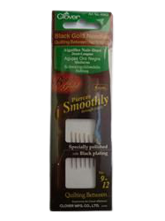 Quiltning Between black gold needles fra Clover str 9-12 hands